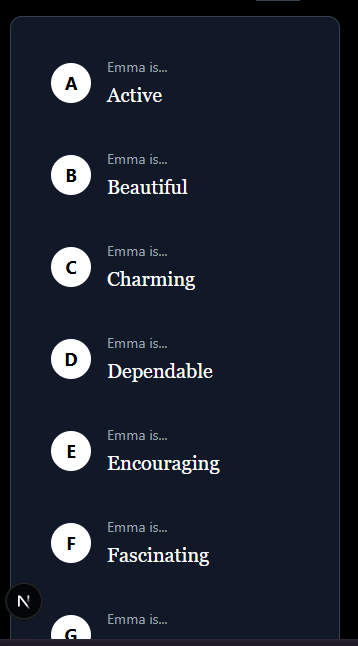 Alphabet Affirmations - Farcaster Mini Apps screenshot